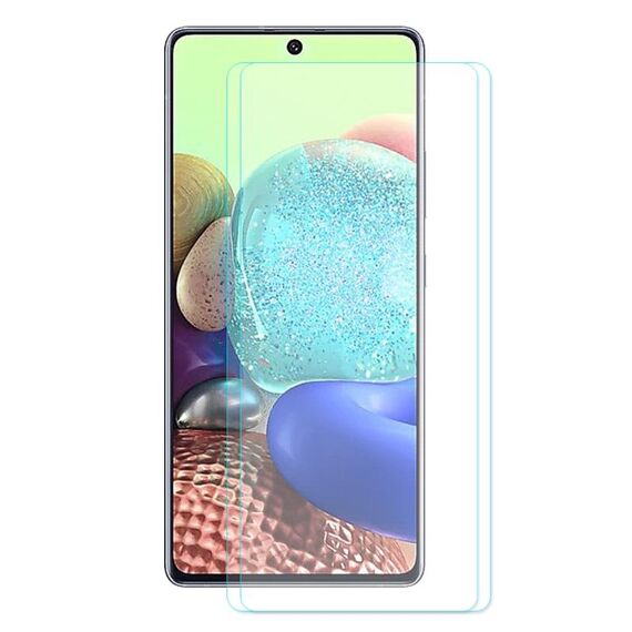 Per Galaxy A71 2 PCS ENKAY Cappello-principe 0.26mm 9H 2.5D Pellicola in vetro temperato con bordo curvo