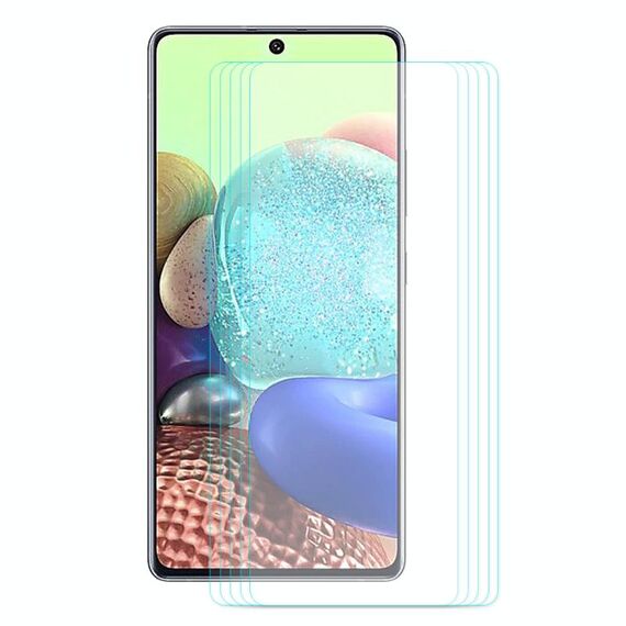 Per Galaxy A71 5 PCS ENKAY Cappello-principe 0.26mm 9H 2.5D Pellicola in vetro temperato con bordo curvo