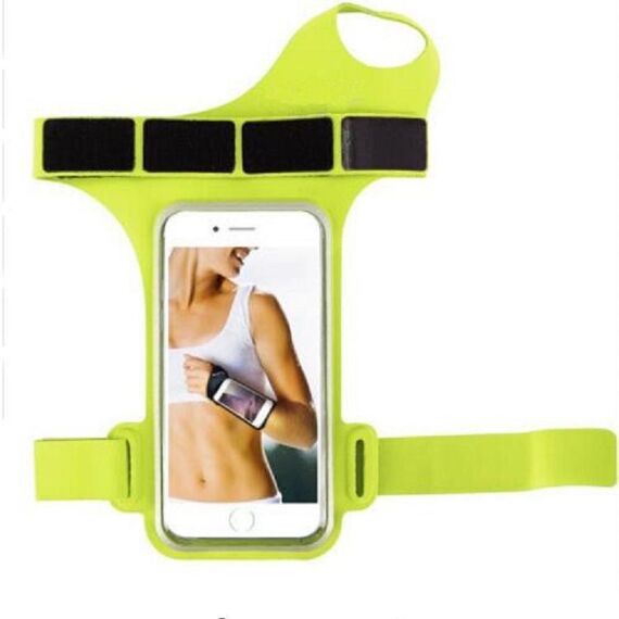 Borsa da polso per cellulare sportivo da corsa, specifica: meno di 5,5 pollici (verde)
