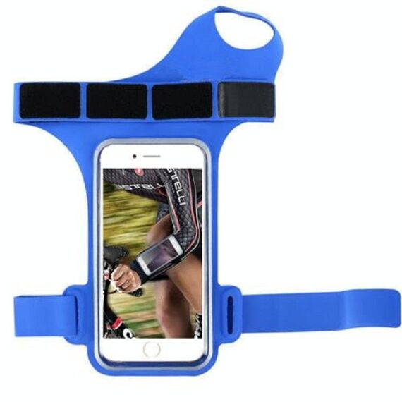 Borsa da polso per cellulare sportivo da corsa, specifica: meno di 5,5 pollici (blu)