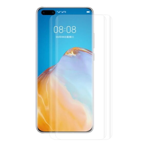 Per Huawei P40 Pro 2 PCS ENKAY Hat-Prince 3D Schermo intero PET Curvo a caldo HD Protezione per schermo Pellicola morbida (trasparente)