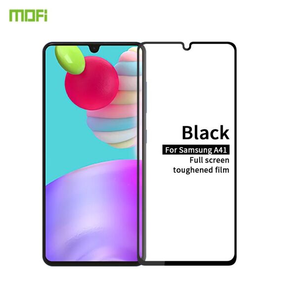 Per Galaxy A41 MOFI 9H 2.5D Pellicola in vetro temperato a schermo intero (nero)