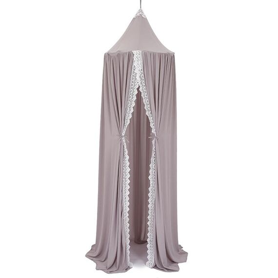 Zanzariera per tenda a cupola in pizzo chiffon estivo per camera dei bambini (grigia)