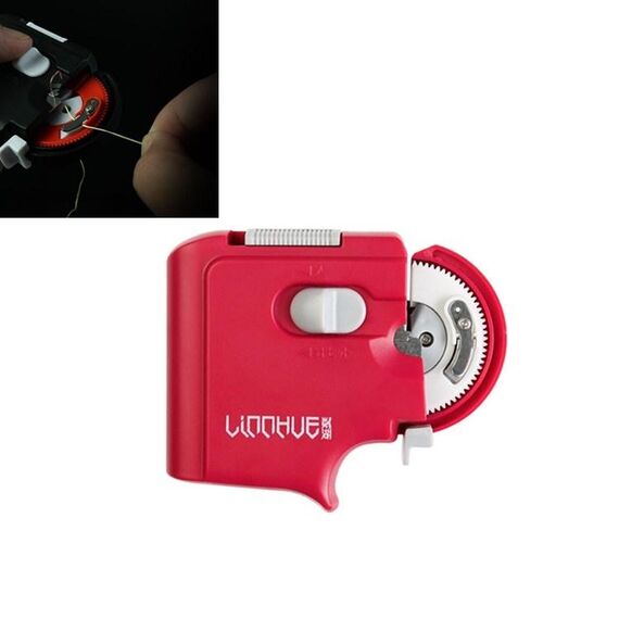 LINHU Dispositivo di aggancio automatico Dispositivo di aggancio multifunzionale Dispositivo di annodatura elettrico, Stile: Manico corto (Rosso)