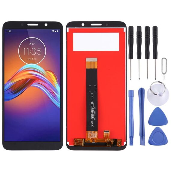 Schermo LCD TFT per Motorola Moto E6 Play con assemblaggio completo di digitalizzatore (nero)