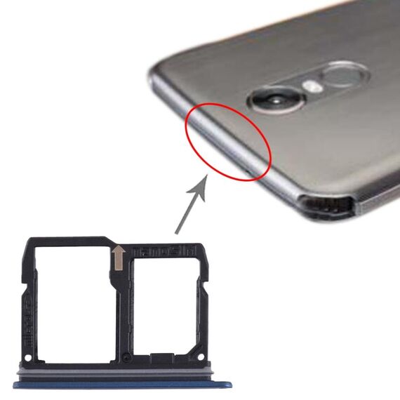Vassoio per scheda nano SIM + vassoio per scheda micro SD per LG Stylo 4 / Q Stylus Q710 / LM-Q710CS / LM-Q710MS / LM-Q710ULS / LM-Q710ULM / LM-Q710TS / LM-Q710WA (blu)