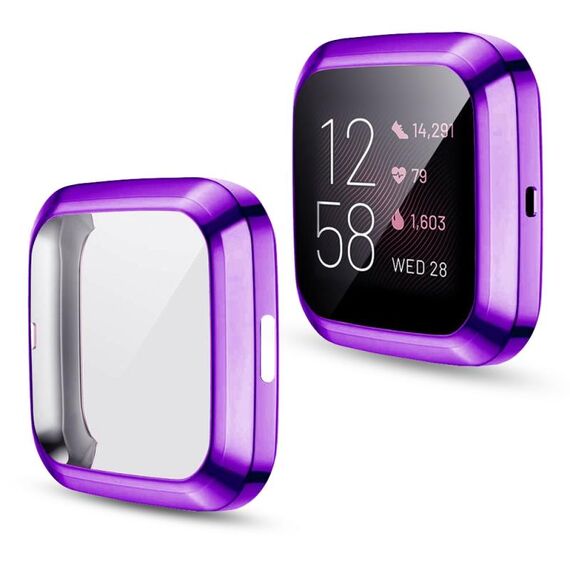 Per Fitbit Versa 2 placcatura TPU Shell protettiva all-inclusive (viola)