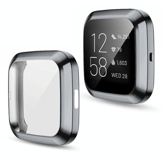 Per Fitbit Versa 2 placcatura TPU Shell protettiva all-inclusive (grigio)