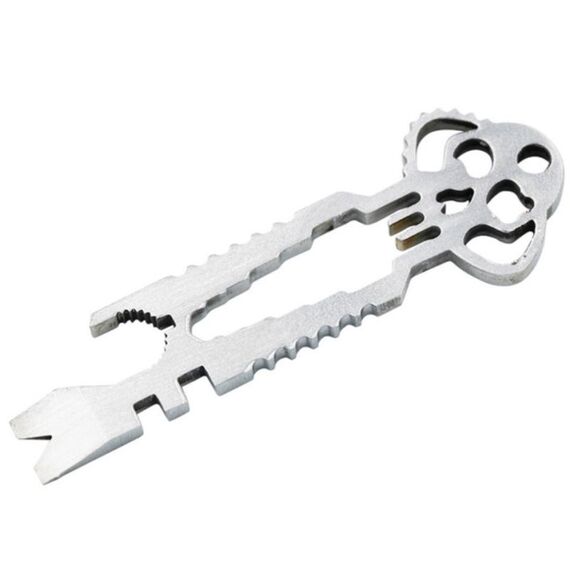 5 pezzi 12 in 1 portachiavi multifunzione in acciaio inox apribottiglie cacciavite chiave strumenti di autodifesa all'aperto (chiave)