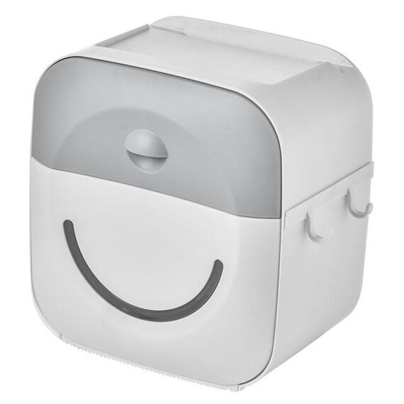 Rack creativo multifunzionale per scatola di fazzoletti da bagno senza punch (grigio)