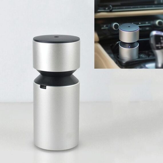 Strumento di fragranza fredda per macchina per aromaterapia hardware per diffusore di olio essenziale per auto (argento)