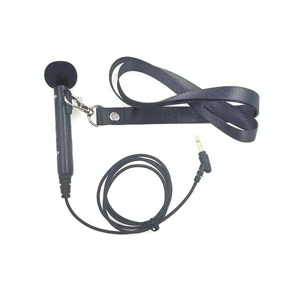 Microfono da collo con altoparlante portatile a gomito da 3,5 mm MK-7 con cordino, lunghezza: 1 m (nero)