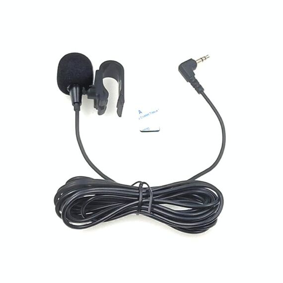 ZJ025MR Microfono stereo lavalier a clip per auto GPS / Bluetooth abilitato Audio DVD Microfono esterno, lunghezza cavo: 3 m, gomito a 90 gradi Jack da 2,5 mm