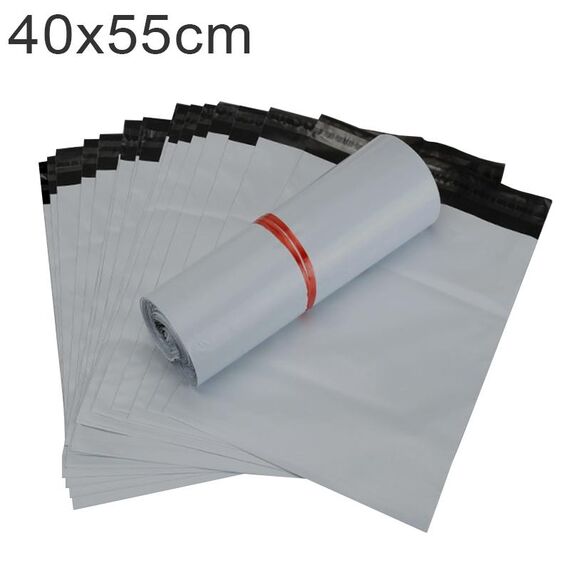 100 pezzi/rotolo di buste spesse per imballaggio, buste di plastica impermeabili, dimensioni: 40x55 cm (grigio scuro)