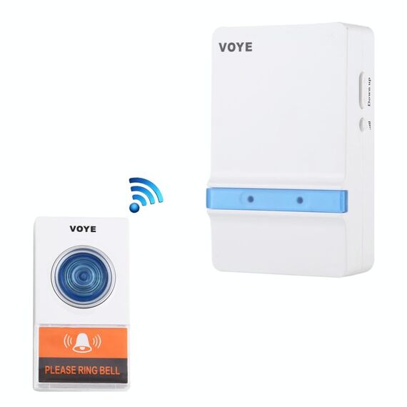VOYE V012A Campanello senza fili con telecomando per musica domestica con 38 suoni polifonici (bianco)