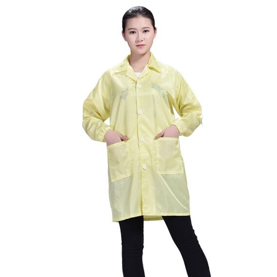 Electronic Factory Anti Static Blue Abbigliamento antipolvere Stripe Abbigliamento antipolvere, Taglia: XXXXL (Giallo)