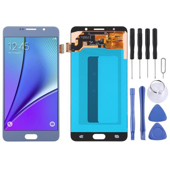 Schermo LCD OLED da 5,5 pollici per Samsung Galaxy Note 5 con assemblaggio completo di digitalizzatore (Baby Blue)
