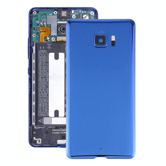 Coperchio posteriore della batteria con copriobiettivo della fotocamera per HTC U Ultra (blu)
