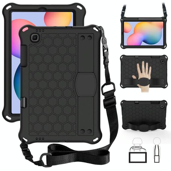 Per Samsung Galaxy Tab S6 Lite P610 Honeycomb Eva + PC Shock Aoffroof With Cinp (Black + Black)