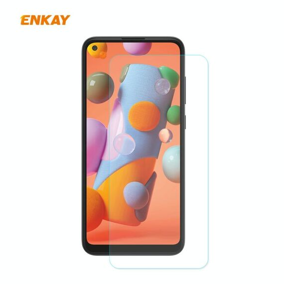Per Samsung Galaxy A21 ENKAY Hat-Prince 0.26mm 9H 2.5D Pellicola in vetro temperato con bordo curvo