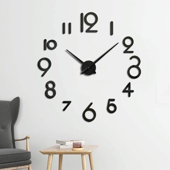 Orologio da parete digitale fai-da-te creativo orologio da parete digitale (nero)