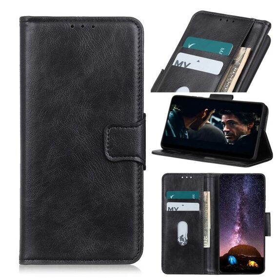 Per Alcatel 1SE 2020 Mirren Crazy Horse Texture Custodia in pelle con vibrazione orizzontale con supporto, slot per schede e portafoglio (nero)