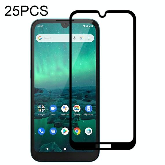 Per Nokia 1.3 25 PCS Full Glue Pellicola in vetro temperato a schermo intero