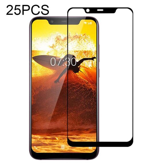 Per Nokia X7 25 PCS Full Glue Pellicola in vetro temperato a schermo intero