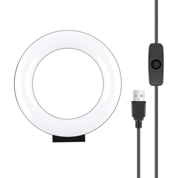 Pulluz 4,7 pollici 12 cm Superficie curva Superficie USB Bianco LED LED Ring Selfie Beauty Vlogging Photography Video Lights (Nero)