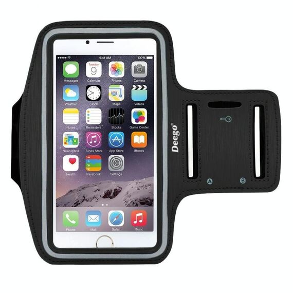 10 PCS Sports Outdoor Arm Bag Fitness con borsa da braccio per telefono cellulare touch screen, dimensioni: grande (nero)