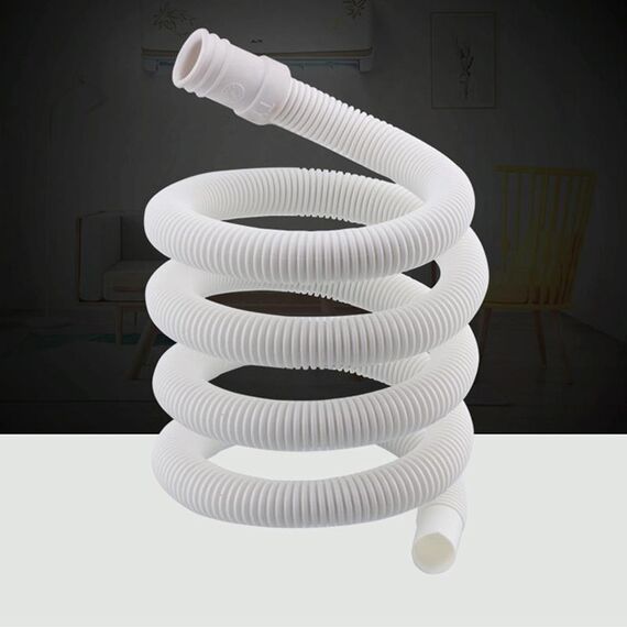 2 pezzi Tubo di scarico in plastica da 18 mm di diametro Prolunga per uscita dell'acqua con morsetto per lavatrice / condizionatore d'aria semiautomatico, dimensioni: 5 m di lunghezza