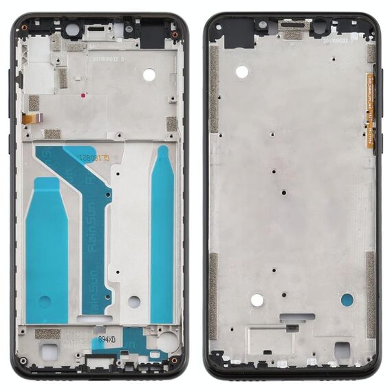 Piastra cornice cornice LCD alloggiamento anteriore per Motorola Moto One (P30 Play) (nero)