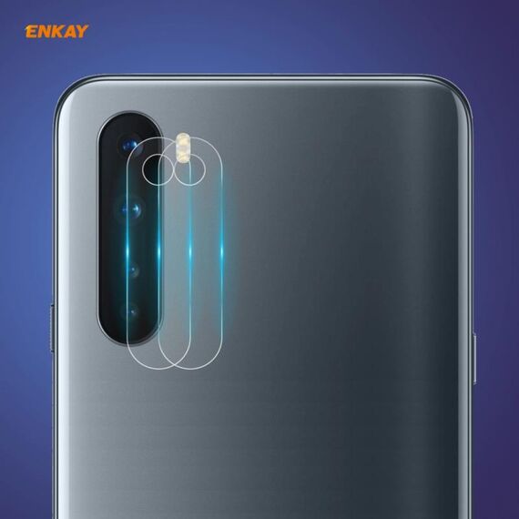Per OnePlus Nord 2 PCS Hat-Prince ENKAY 0.2mm 9H 2.15D Lente per fotocamera posteriore con bordo tondo Pellicola protettiva in vetro temperato