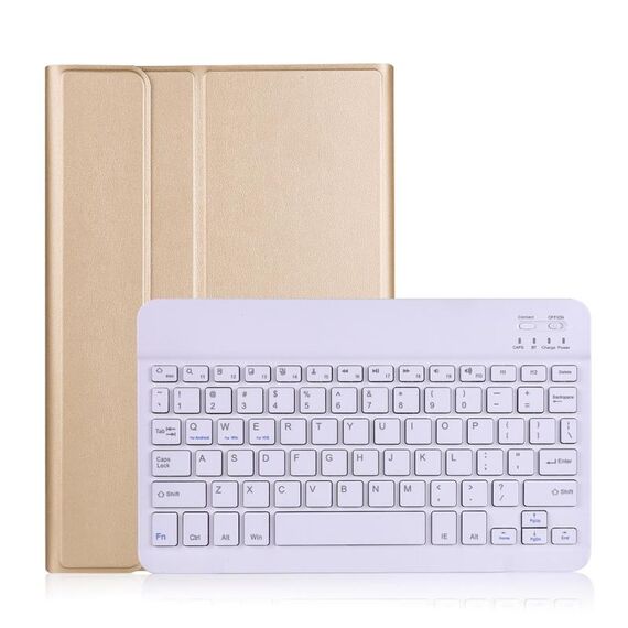 A500 per Samsung Galaxy Tab A7 T500 / T505 10.4 pollici 2020 Tastiera Bluetooth rimovibile Ultrathin Horizontal flip custodia in pelle con supporto ed elastico (oro)
