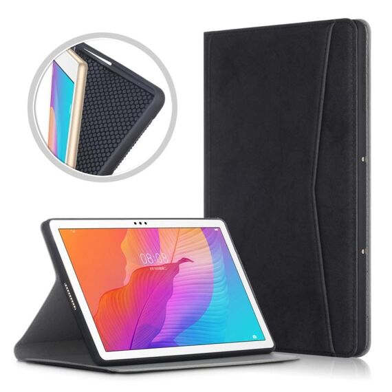 Per Huawei Enjoy Tablet 2 10.1 pollici / Honor Pad 6 10.1 pollici Custodia in pelle orizzontale con struttura in tessuto di marmo con supporto (nero)