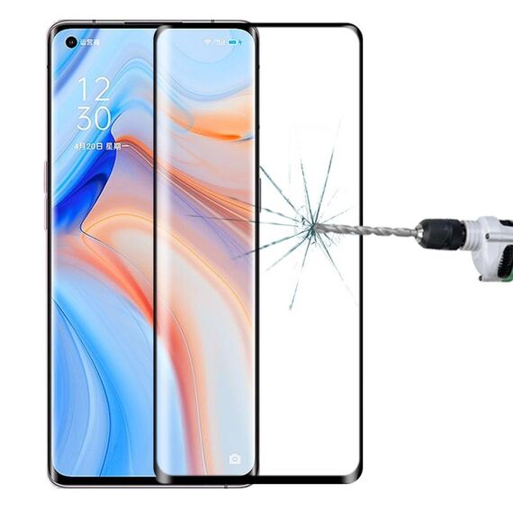Per OPPO Reno4 Pro Pellicola in vetro temperato a schermo intero con bordo curvo 3D