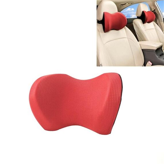 Poggiatesta per auto Four Seasons Cuscino universale in seta di ghiaccio con protezione per il collo Cuscino memory (rosso)