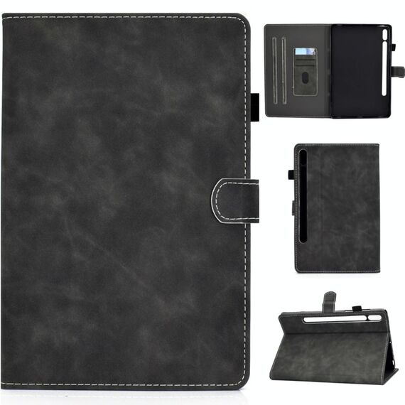 Per Samsung Galaxy Tab S8 / GALAXY TAB S7 T870 Texture di vacchetta in pelle di vacchetta orizzontale Custodia in pelle flip con titolare e slot per schede e slot per slot / Sleep / Wake-up funzione (grigio)