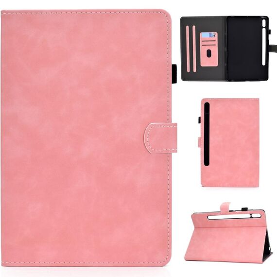 Per Samsung Galaxy Tab S8 / GALAXY TAB S7 T870 Texture di vacchetta in pelle di vacchetta orizzontale in pelle flip con titolare e slot per schede e slot per slot & Sleep / Wake-up funzione (oro rosa)