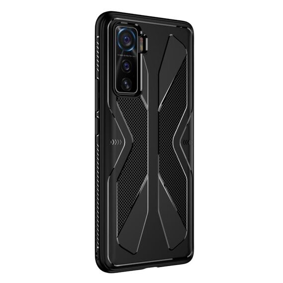 Custodia protettiva in TPU in gomma antiurto per vivo iQOO 5 Butterfly Shadow (nera)