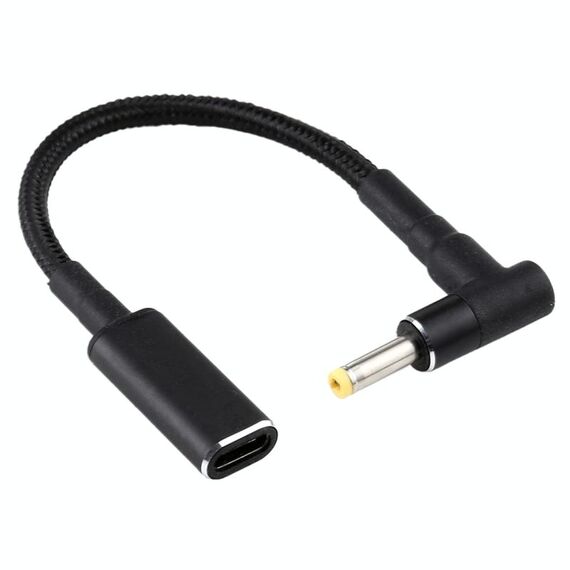 Cavo a treccia in nylon adattatore da gomito da 4,0 x 1,7 mm a USB-C / Type-C