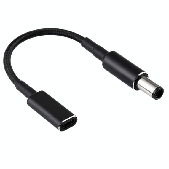 PD 100 W 18,5-20 V 7,4 x 0,6 mm a USB-C / Type-C Cavo treccia in nylon adattatore per HP
