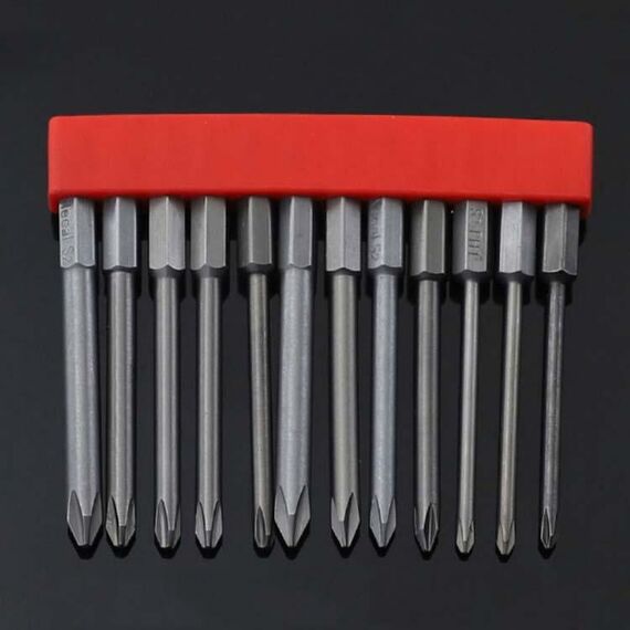 12 pz / set punta per cacciavite con cacciavite elettrico magnetico in acciaio legato S2, specifica: 7