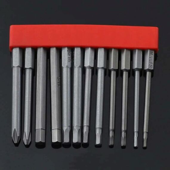 12 pz / set punta per cacciavite con cacciavite elettrico magnetico in acciaio legato S2, specifica: 8