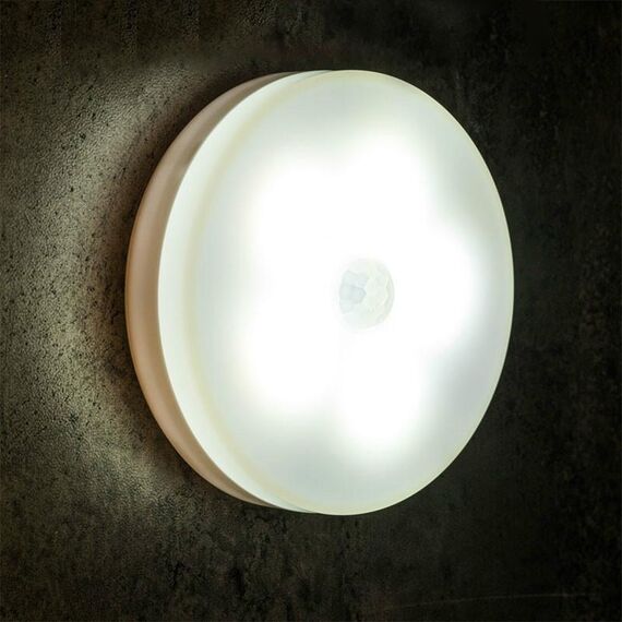 Lampada da comodino per camera da letto con controllo della luce notturna a LED a induzione intelligente del corpo umano, stile: ricaricabile (luce bianca)