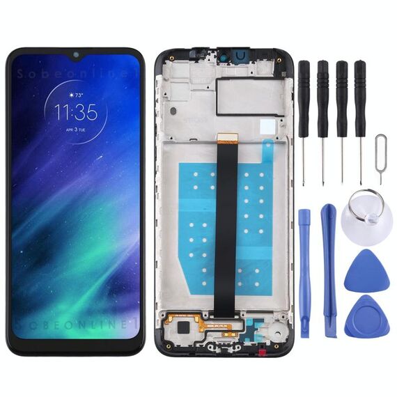 Schermo LCD TFT per Motorola One Fusion Digitizer Assemblaggio completo con cornice