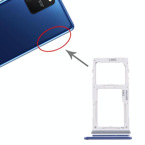 Per Samsung Galaxy S10 Lite SM-G770 Vassoio per scheda SIM + Vassoio per scheda SIM / Vassoio per scheda Micro SD (Blu)