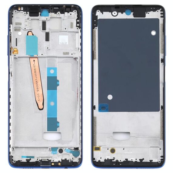 Piastra cornice cornice LCD alloggiamento anteriore per Xiaomi Poco X3 / Poco X3 NFC M2007J20CG / M2007J20CT (blu)