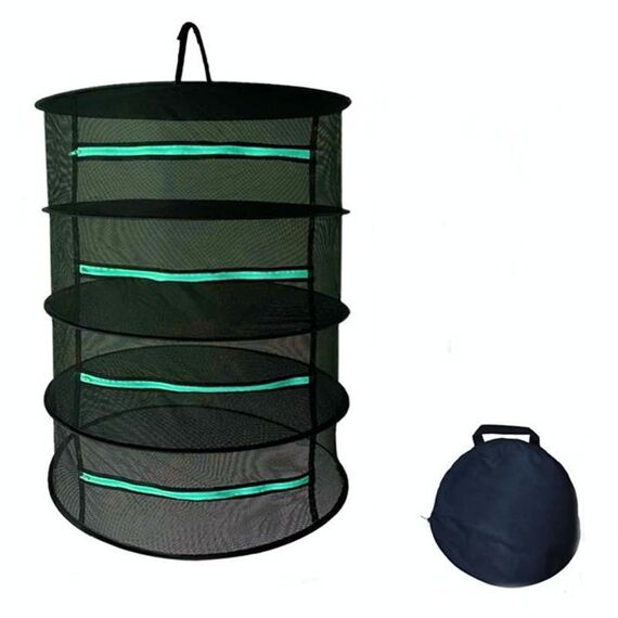 Asciugatura a base di erbe a base di erbe Pieghevole Pieghevole Asciugatura Chiuso Zipper Plant Asciugatura NET, Specifica: 60 cm Diametro 4 strati