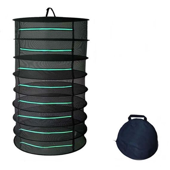 Asciugatura a base di erbe a base di erbe Pieghevole Pieghevole Asciugatura Chiuso Zipper Plant Asciugatura rete, Specifica: 60 cm Diametro 8 strati